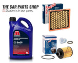 BOSCH SERVICE KIT FITS VAUXHALL INSIGNIA 2.0 CDTI MK1 BOSCH AIR OIL & MILLERS 5L