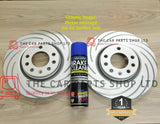 FOR VW SCIROCCO R MK3 FULLY COATED GROOVED FRONT BRAKE DISCS PAIR 345MM