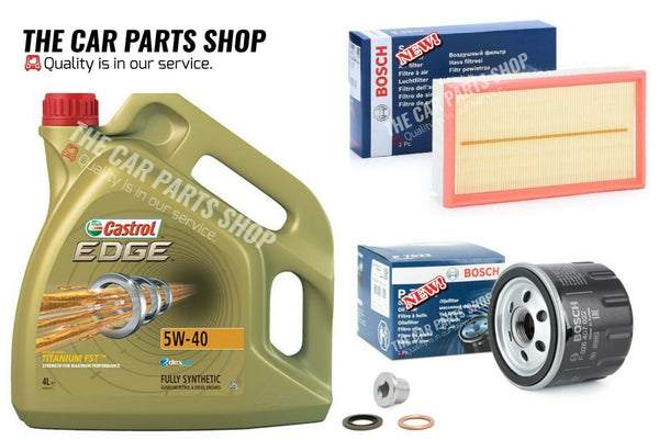 FOR RENAULT CLIO 1.5 DCI PREMIUM SERVICE KIT 4L CASTROL 5W40 & 2 BOSCH FILTERS