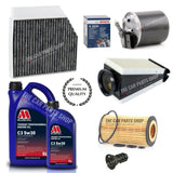 FOR MERCEDES C-CLASS C220D W205 COMPLETE SERVICE KIT WITH MILLERS PROFESSIONAL