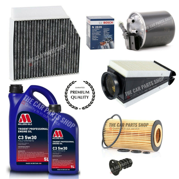 FOR MERCEDES C-CLASS C220D W205 COMPLETE SERVICE KIT WITH MILLERS PROFESSIONAL