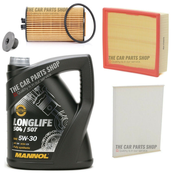 FOR VAUXHALL CORSA E 1.4 PETROL SRI SERVICE KIT 5L C3 OIL & AIR OIL POLLEN PACK