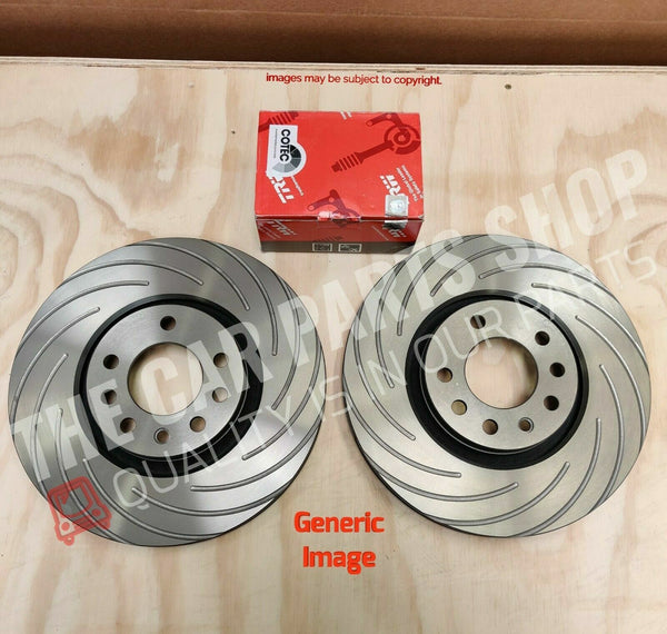 FOR VW SCIROCCO R MK3 SLOTTED REAR DISCS 310MM & REAR TRW PADS
