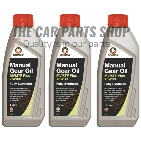 FOR AUDI TT COUPE 1.8T MANUAL TRANSMISSION 75W80 GEAR OIL 3 LITRES