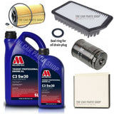 FOR HYUNDAI i30 1.6 CRDI MK2 11-17 MILLER SERVICE KIT 6L MILLERS OIL & FULL KIT