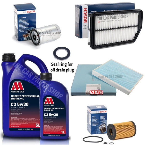 FULL BOSCH SERVICE KIT FITS HYUNDAI i30 1.6 CRDI MK2 6L MILLERS FULL BOSCH KIT