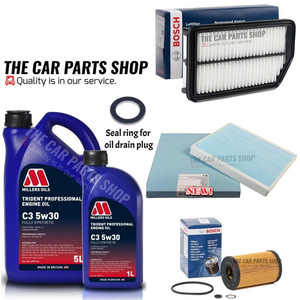 BOSCH SERVICE KIT FITS HYUNDAI i30 1.6 CRDI MK2 6L MILLERS & AIR OIL POLLEN KIT