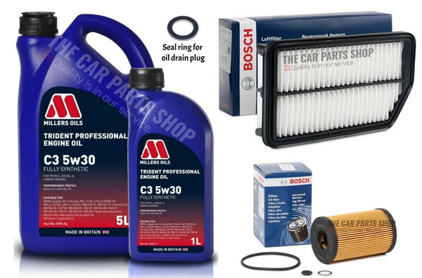 FITS HYUNDAI i30 1.6 CRDI MK2 BOSCH SERVICE KIT 6L OIL & BOSCH OIL & AIR FILTER