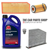 MILLER'S LONGLIFE SERVICE KIT FOR AUDI TT COUPE 2.0 TFSI MK2 + AIR OIL POLLEN