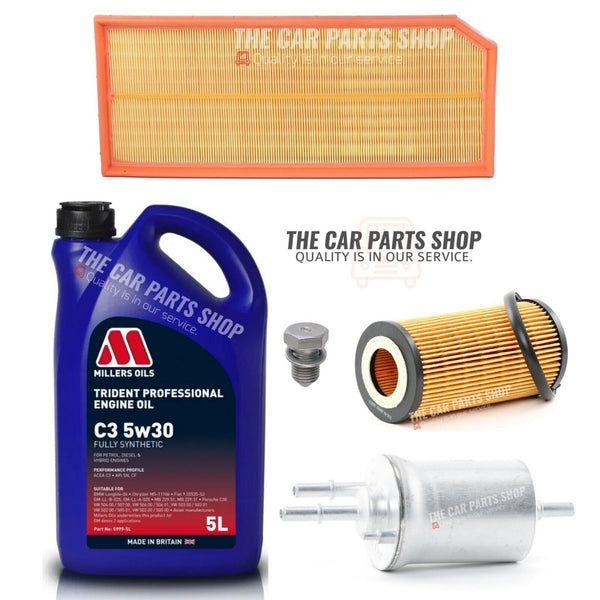 MILLER'S LONGLIFE SERVICE KIT FOR AUDI TT COUPE 2.0 PETROL 5L OIL & FUEL OIL AIR