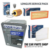 FOR VW CADDY 1.6 TDI 2010> PREMIUM SERVICE KIT 5L QUANTUM & 3 BOSCH FILTERS PACK