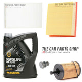 FOR AUDI A4 2.0 TDI MK3 B7 S-LINE LONGLIFE SERVICE KIT POLLEN OIL AIR + 5L 507
