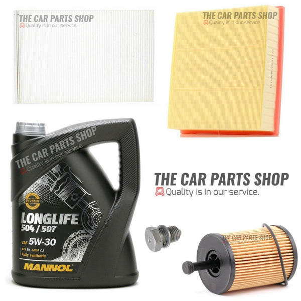 FOR AUDI A4 2.0 TDI MK3 B7 S-LINE LONGLIFE SERVICE KIT POLLEN OIL AIR + 5L 507