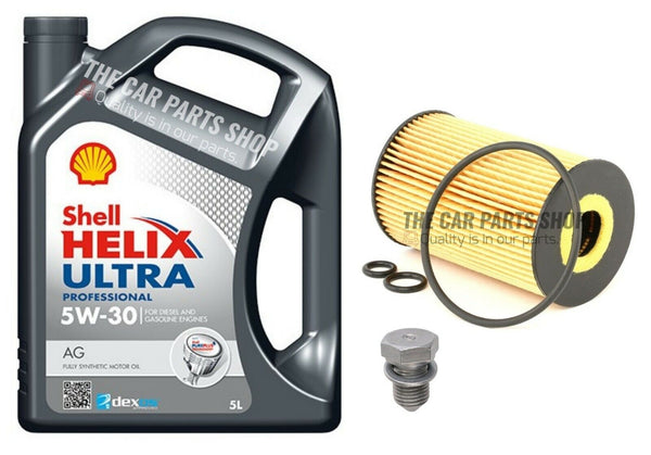 FOR VW POLO 1.6 TDI 2009> SHELL HELIX SERVICE KIT WITH NEW OIL FILTER & PLUG