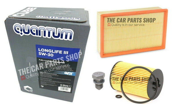 TO FIT VW GOLF GT TDI 2.0 MK7 QUANTUM SERVICE KIT 5L 5W30 & AIR OIL FILTER PLUG