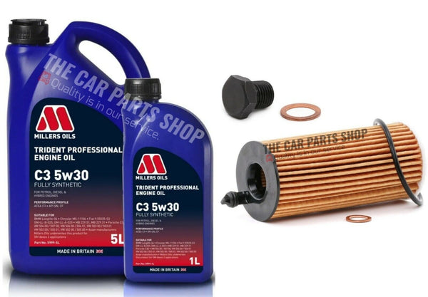 FITS BMW 1 SERIES 116d 118d MILLERS SERVICE KIT OIL FILTER 6L OIL & PLUG NEW KIT
