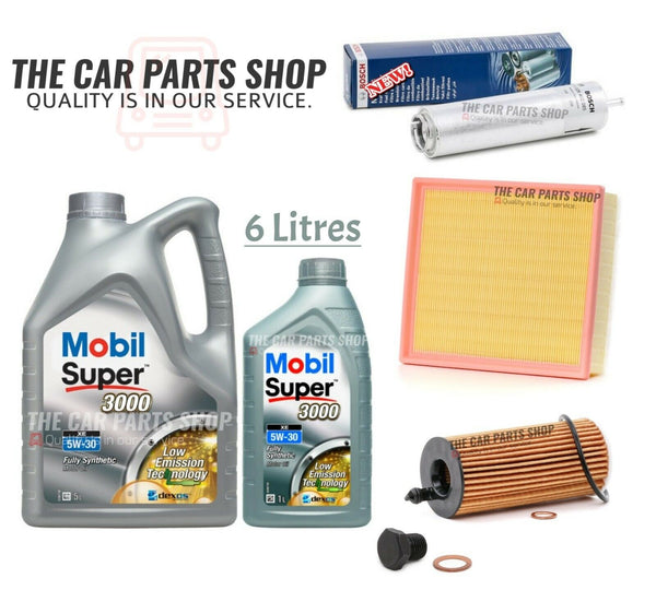MOBIL SUPER 3000 SERVICE KIT FOR BMW 118D 116D MOBIL 6L & 3 NEW FILTERS PACK