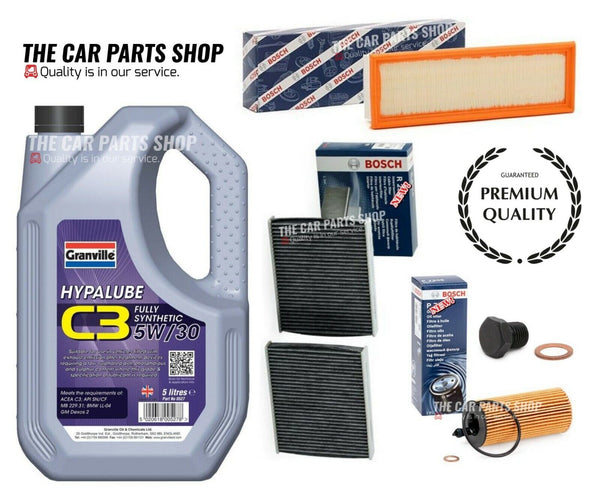BOSCH SERVICE KIT FOR BMW 520D M-SPORT TOURING F11 5L OIL,  AIR, OIL & CABIN KIT