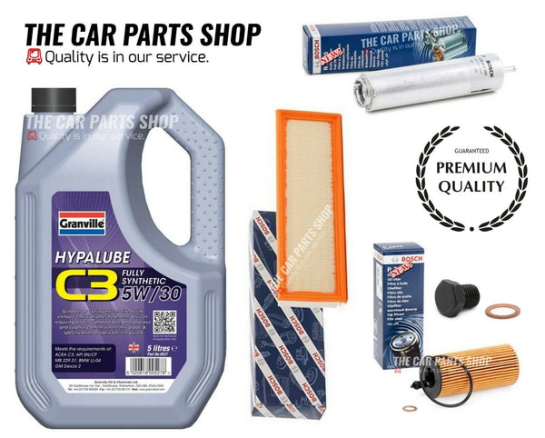 Bosch Service kit for BMW 520d MSport Touring F11 Bosch Fuel, Oil & Air + 5L Oil