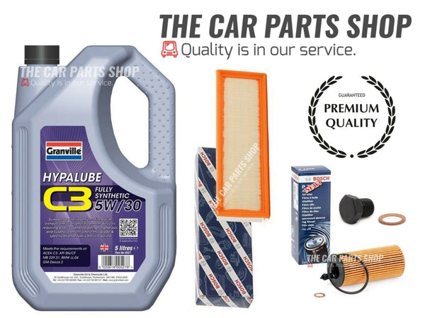 Bosch Service kit for BMW 520d 2.0 Touring F11 5L Granville & Bosch oil & air OE