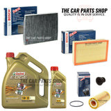 FOR VW GOLF R 2.0 MK7 FULL BOSCH SERVICE KIT WITH 6L CASTROL EDGE LONGLIFE OIL