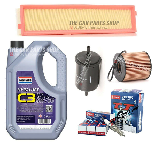 FOR PEUGEOT 307 1.6 PETROL 01-08 SERVICE KIT 5L OIL 5W30 + 4 PLUGS & 3 FILTERS