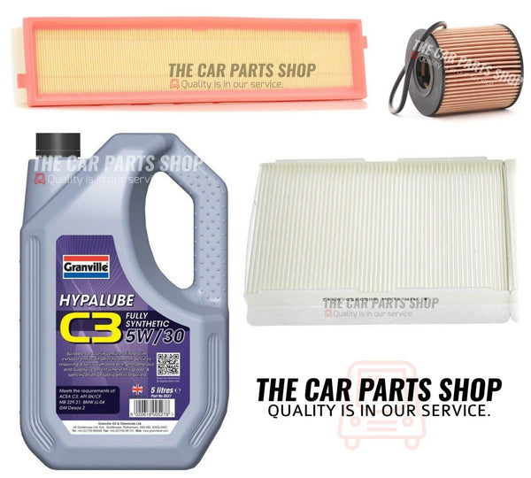 FOR PEUGEOT 307 1.6 PETROL 01-08 SERVICE KIT POLLEN AIR OIL FILTER & 5L OIL NEW