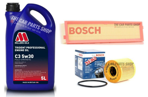 BOSCH SERVICE KIT FOR PEUGEOT 307 1.6 01-08 BOSCH AIR & OIL FILTER & 5L 5W30 OE