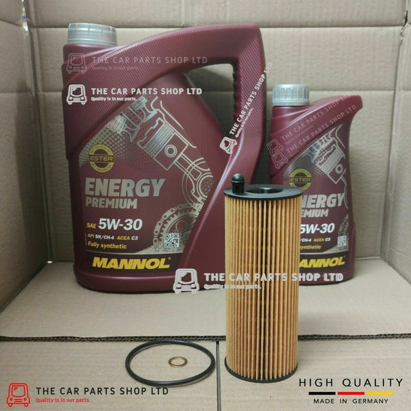6L OIL AND NEW FILTER SERVICE KIT FITS BMW X1 18D E84 2009 ONWARD