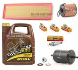 SERVICE KIT FOR PEUGEOT 207 1.4 PETROL 06-12 10W40 OIL & AIR OIL FUEL NGK PLUGS