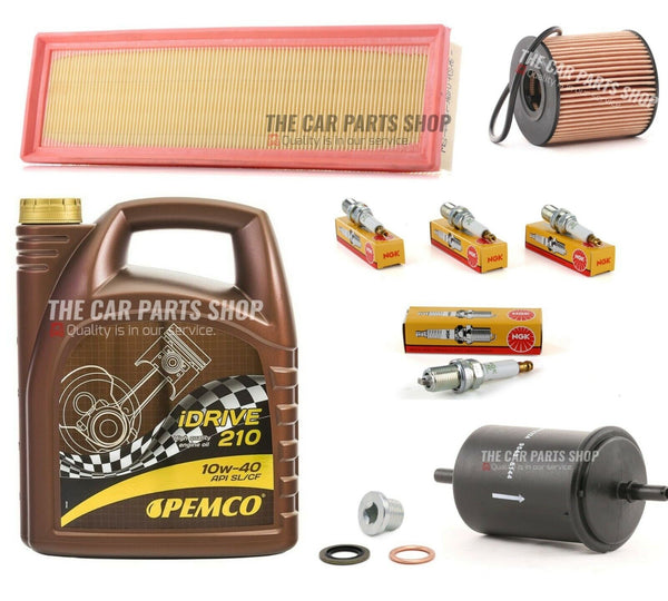 SERVICE KIT FOR PEUGEOT 207 1.4 PETROL 06-12 10W40 OIL & AIR OIL FUEL NGK PLUGS