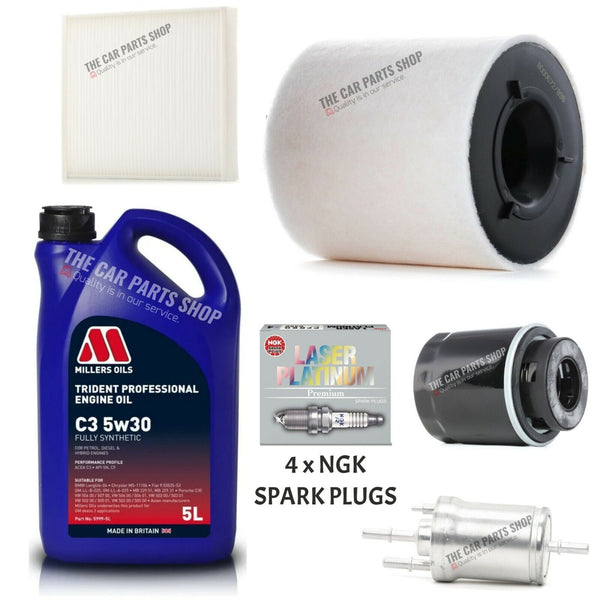 FULL SERVICE KIT FOR AUDI A1 1.4 TFSI 2010 ONWARDS WITH NGK SPARK PLUGS x 4 NEW