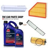 FULL SERVICE KIT FITS BMW 1 SERIES 118D M-SPORT 07-14 WITH 6L MILLERS 5W30 OIL