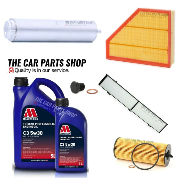 FULL SERVICE KIT FITS BMW 1 SERIES 118D M-SPORT 07-14 WITH 6L MILLERS 5W30 OIL