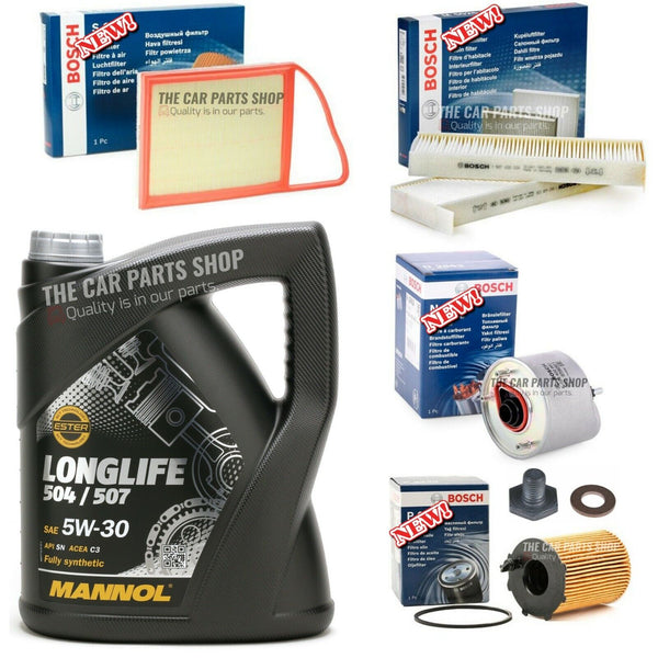FITS PEUGEOT 3008 1.6 ACTIVE E-HDI FAP FULL BOSCH SERVICE KIT WITH 5L OIL
