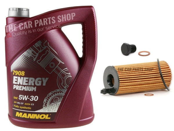 SERVICE KIT FOR BMW 116D 1.5 DIESEL F20 F21 NEW OIL FILTER & PLUG & 5L 5W30 OIL