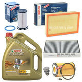 FITS VW PASSAT BUSINESS 1.6 TDI B8 FULL BOSCH SERVICE KIT & 5L CASTROL EDGE 5W30
