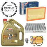 FITS VW PASSAT BUSINESS 1.6 TDI B8 BOSCH SERVICE KIT 5L CASTROL & AIR CABIN OIL