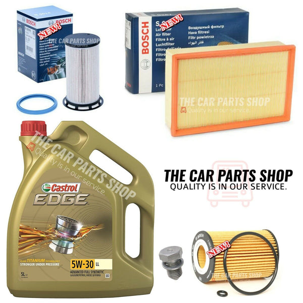 FITS VW PASSAT BUSINESS 1.6 TDI B8 BOSCH SERVICE KIT FUEL OIL AIR & 5L CASTROL
