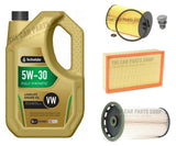 FOR VW PASSAT MK7 1.6 TDI SERVICE KIT 5L TECHNOLUBE AND NEW FUEL OIL AIR FILTER