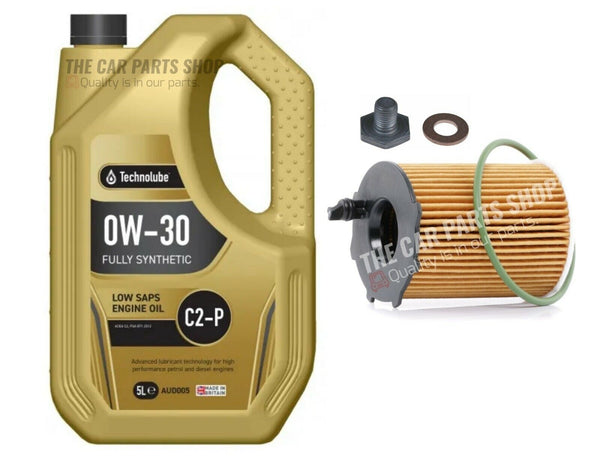 FITS PEUGEOT 3008 1.6 HDI 2014> SERVICE KIT 5L TECHNOLUBE PEUGEOT + OIL FILTER