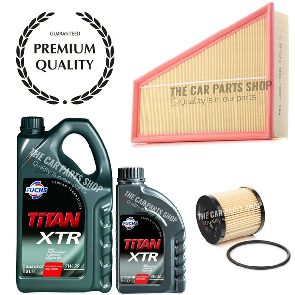 FITS VOLVO S80 2.0D DIESEL 07-10 SERVICE KIT AIR OIL FILTER AND 6L FUCHS XTR OIL
