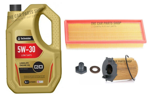 FOR CITROEN C4 1.6 HDI SERVICE KIT OIL AIR FILTER PLUG AND 5L TECHNOLUBE C2/C3