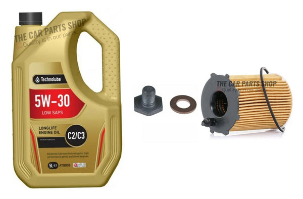 FOR CITROEN C4 1.6 HDI 5L TECHNOLUBE C2/C3 SERVICE KIT AND A NEW OIL FILTER