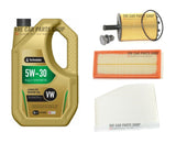 5L TECHNOLUBE SERVICE KIT FOR VW GOLF 2.0 TDI MK5 3 NEW FILTERS & 5L 504-507 OIL