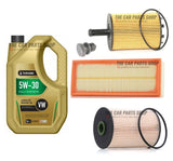 5L TECHNOLUBE SERVICE KIT FOR VW GOLF 2.0 TDI MK5 FUEL OIL AIR & 5L 507 5W30 OIL