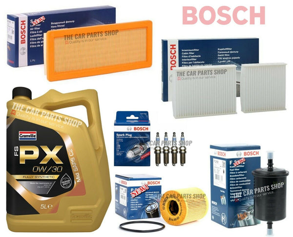 FITS PEUGEOT 207 1.6 GT MK1 BOSCH SERVICE KIT 5L GRANVILLE FILTERS & BOSCH PLUGS