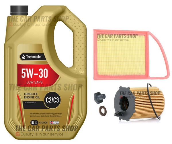 TECHNOLUBE SERVICE KIT FITS PEUGEOT 508 1.6 HDI 2011> NEW OIL AIR FILTER & 5L