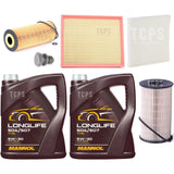 10L MANNOL SERVICE KIT FOR VW CRAFTER 2.5 TDI + AIR OIL FUEL CABIN SUMP PLUG