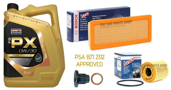 FITS PEUGEOT 207 1.6 GT MK1 BOSCH SERVICE KIT 0W30 5L + BOSCH AIR AND OIL FILTER
